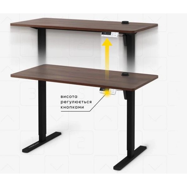 Фото - Стол с электрорегулировкой высоты Mealux PowerDesk Energy Walnut (EVO-201 Energy Walnut/B)